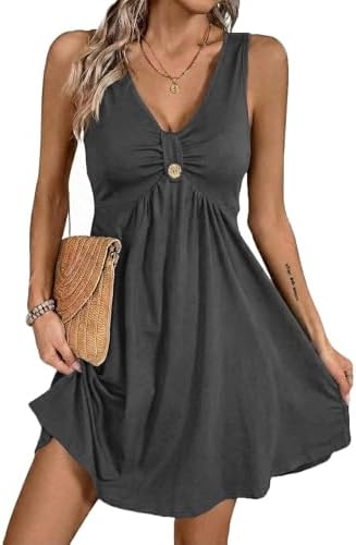 Acelitt Womens Casual Summer Sleeveless Dress, S-XXL