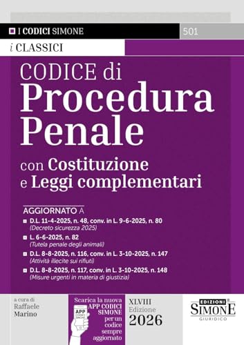  Codice di procedura penale. Con APP CODICI SIMONE per un codice sempre aggiornato