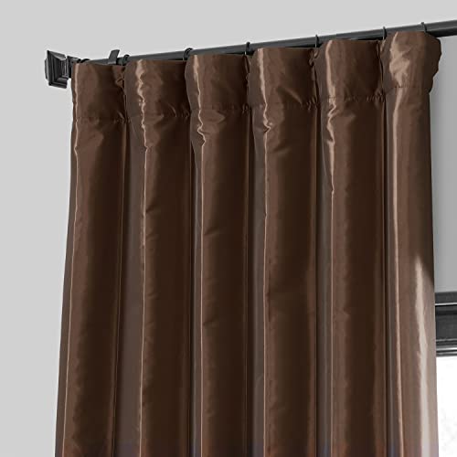 Hpd Half Price Drapes Blackout Curtains For Bedroom - Faux Silk Taffeta 50 X 108 (1 Panel), Ptch-Bo209-108, Copper Brown #TOP3