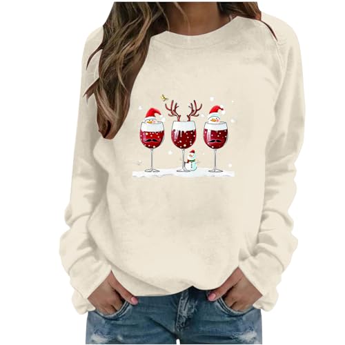 Damen Weihnachtspullover Lustig Sweatshirt Weihnachtspulli Ugly...
