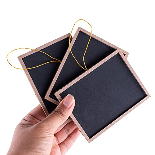 Super Z Outlet Mini 3" X 4" Wooden Frame Rectangle Hanging Chalk Blackboard For Arts & Crafts, Table Numbering, Party Favors (12 Pack) #TOP2