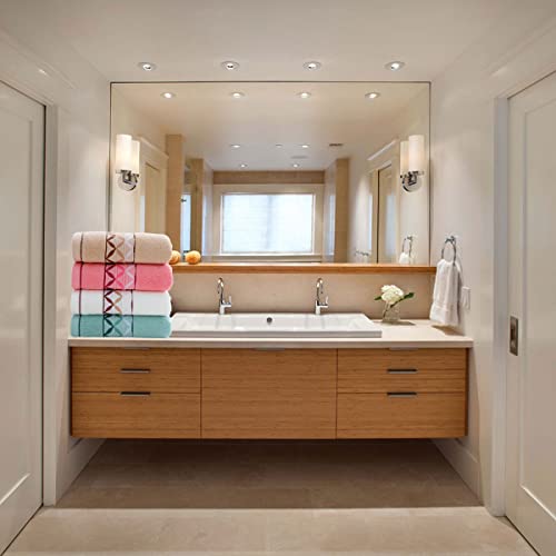 Bathroom Hand Towels,Four Leaf Printed Cotton Towel,100% Cotton Ultra Soft Highly Absorbent Hand Towel 4 Set , Size 14" X 30" Home Bathroom Hand Towels For Bath, Hand, Face, Gym Towel (Multicolor) #TOP6