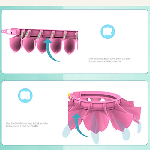 Baby Shower Cap Baby Silicone Shampoo Shower Bathing Cap Adjustable Visor Hat Safe Shampoo Shower Bathing Protection Bath Cap, for Toddler Baby Kids Children (Pink)