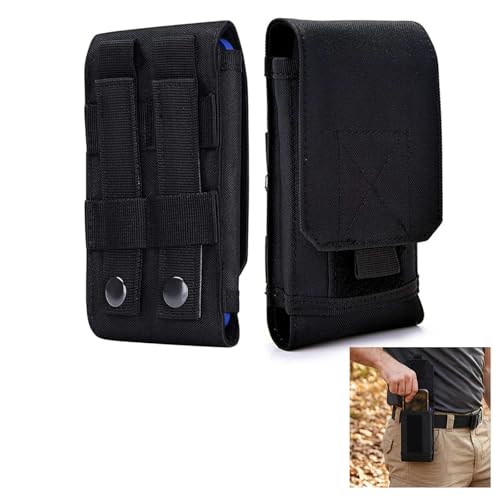 Tactical MOLLE Phone Holster Pouch. Rugged 1000D Nylon Belt Case. Secure EDC Pack with Adjustable Strap for Outdoor Activity, Water-Resistant.