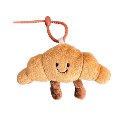 BONTOUJOUR Cute Happy Smiling Bread Croissant Baguette Keychain Lucky Good