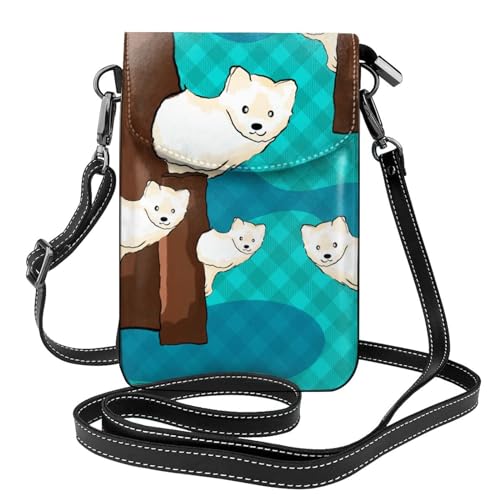 Petit sac à main téléphone portable étanche avec bandoulière et motif raton laveur noir