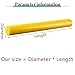 Polyurethane Machinable Round Rod Solid PU Plastic Bar, Flexible Material for Custom Cushioning Components Workshop Fabrication Industrial Use(Yellow, 220 * 500mm)