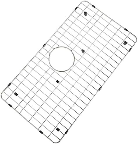 MONSINTA Kitchen Sink Grid and Sink Protectors, Stainless Steel Sink Grids for Bottom of Kitchen Sink, 26" x 14" with Rear Drain for Single Sink Bowl
