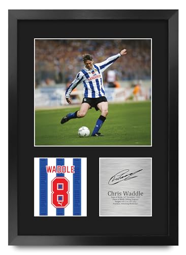 Cadeau football Chris Waddle Sheffield Wednesday affiche encadrée A3 portrait