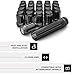 White Knight 3807BK-20AM Black Chrome M12x1.50 Six Spline Lug Nut with Key, 20 Pack (for AFTERMARKET Wheels with Smaller 0.80