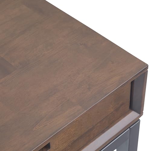 SIMPLIHOME Banting 72" Wide Solid Wood Writing Desk in Walnut Brown by SIMPLIHOME - Image 8