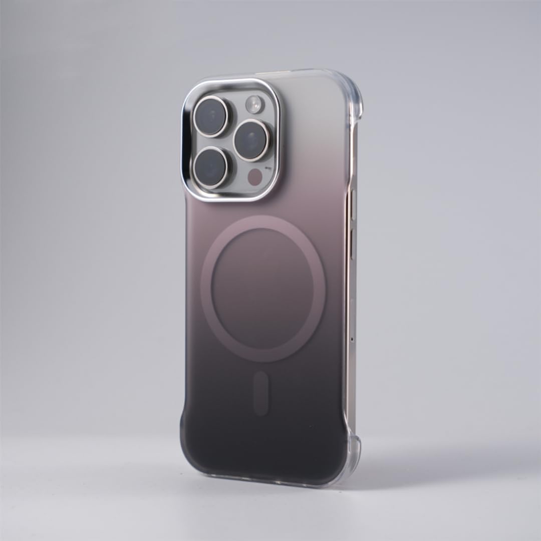 Coque iPhone 15 Plus sans bordure en alliage noir dégradé - 7