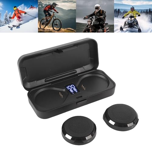 Auricular para Motocicleta Semme con Estuche de Carga y Control Remoto, Batería de 50 Hrs, ANC, Altavoz para Casco, Ideal para Deportes al Aire Libre: Escalada, Esquí, Ciclismo miniatura 4