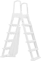 Vista 9 de XtremepowerUS Escalera para Piscina Elevada con Alfombrilla Protectora – Sistema de Escalones de Entrada Inclinada + Almohadilla de 10 x 24 Pulgadas