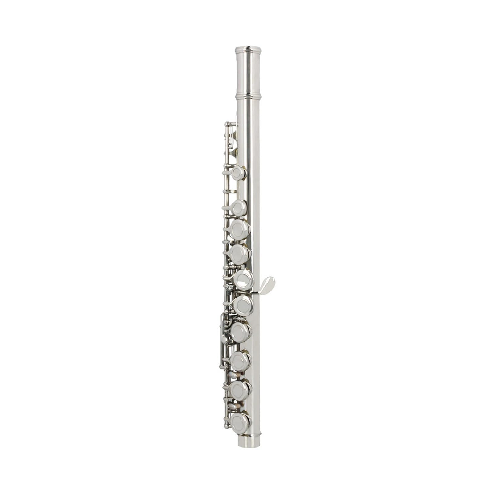 Strumento A Fiato Flauto Traverso In Argento A 16 Fori Con Chiave In Do E Custodia In Pelle Flauto Standard