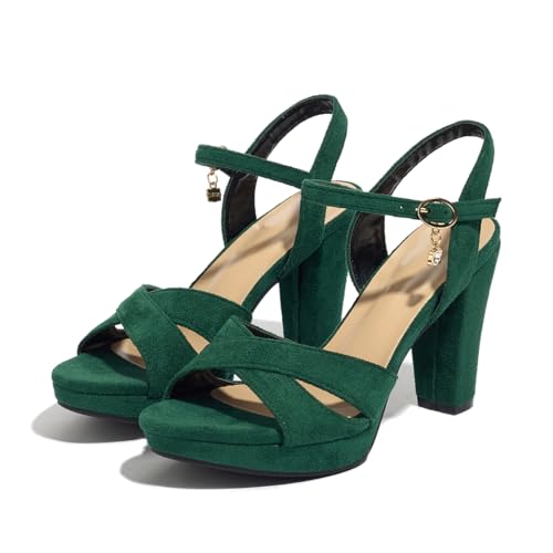 Block Heeled Platform Sandals Chunky Open Toe Shoes for Women3