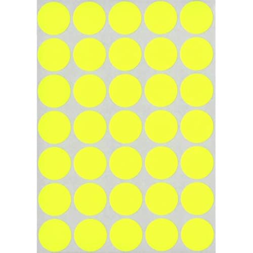 Snapklik.com : MACO Neon Yellow Round Color Coding Labels, 3/4 Inches ...