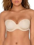 Smart & Sexy Women's Full Support Light Lined Strapless Bra, in The Buff, 46C