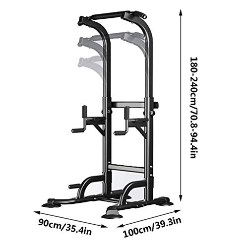 YOT-Power-Tower-Pull-Up-Bar-with-Elbow-Support-Height-Adjustable-Dip-Stand-Station-for-Home-Gym-Strength-Training-Workout-Equipment-880LB-Max-Capacity