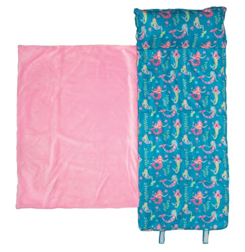 Image of Stephen Joseph, Toddler All Over Print Nap Mat with Soft Blanket and Removable Pillow for Boys & Girls, Kids Sleeping Bag for Elementary, Daycare, Preschool with Carry Handle