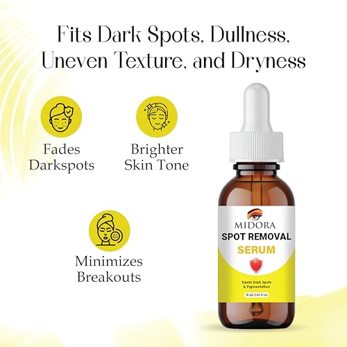 Image of MIDORA Spot Removal Serum for Face - Dark Spot Corrector for Pigmentation, Acne Marks & Black Spots - Skin Brightening & Spot Reduction Serum for Women & Men - 30ml
