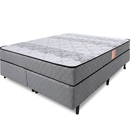 Cama Box Colchão King Firme Espuma D33 Antialérgico Certificado 193x203x51cm - BF Colchões