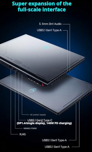 WEELIAO Thunderobot Hunter Blade R16 (2024) Gaming Laptop, 16" QHD+ 240hz 2.5K Display, i9-14900HX, RTX 4070, 16GB DDR5 RAM, 1TB SSD, RGB Backlit Keyboard, Wi-Fi 6, Windows 11 Home, Grey - Image 7