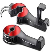 XYAJUANG 2-in-1 Car Seat Hooks 2 Pack - Hidden Headrest Hanger With Phone Holder, Silvery, 33 Lbs Capacity - View #11