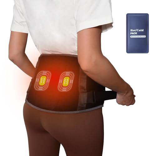 Mynt Cordless Heating Pad for Back with Hot and Cold Pack, 66' Heated Waist Belt Lower Back Massager...