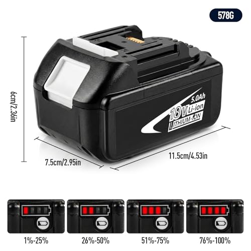 Batterie 18V Li-ion 5,0 Ah compatible Makita LXT pour éviter les pannes d'outils - 3
