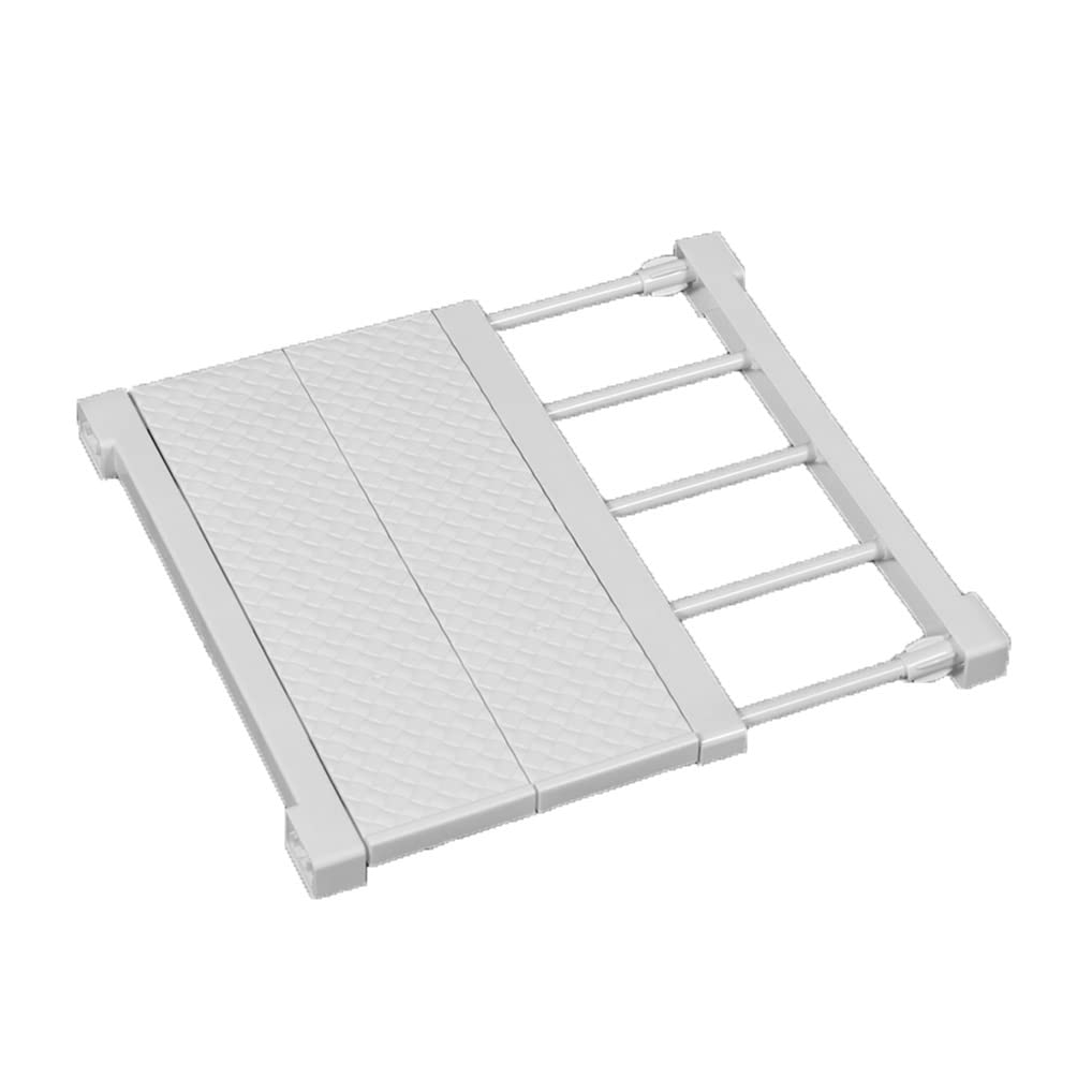 JONASHER Espandibile Armadio Divisori Regolabile Armadio Armadio Armadio Organizer Separatori Asta di Tensione 13,8 '' Larghezza per Camera da Letto Bagno Cucina Libreria Ufficio - Bianco