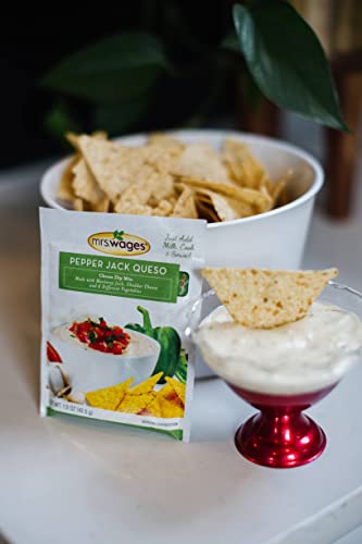 Mrs. Wages Cheese Dip Mix, Pepper Jack Queso, 1.5 oz Packet (Pack Of 12)
