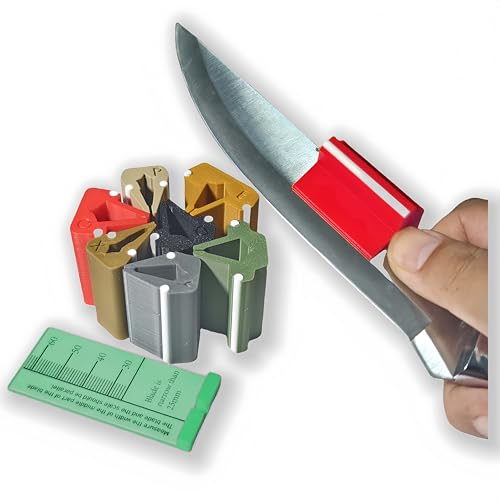 knife sharpening angle guides clips clamps 11Â° 13Â° 15Â° 17Â° 19Â° 21Â° 23Â° 25Â° 28Â° 30Â° (Green+Golden+Olive+Red+Black+Silver+Orange+Gray, Medium (For medium size knives))