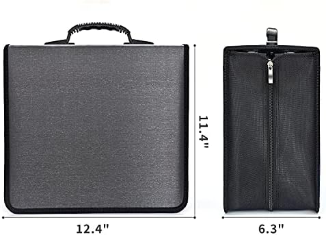 alavisxf xx CD Case, 432 Capacity DVD Case Holder, Heavy Duty Zipper Protective Movie Media Storage Organizer Binder Wallet for Car Home Office Travel (432 Capacity, Grey)
