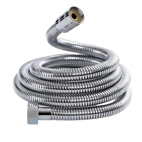 YILWPV Edelstahl Duschschlauch 304, Silber, 1.5m
