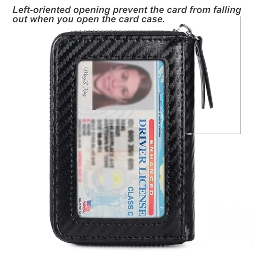 Image of Credit Card Wallet, RFID Card Case Wallet, Zipper Card Cases Holder for Men Women, RFID Blocking, KeyChain Wallet, Compact Size Card Organizer Case for Women