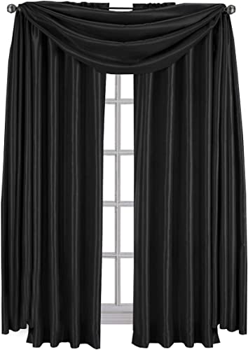 Royal Hotel Bedding Luxury Soho Black Scarf, Solid Pattern, 42X216 inches