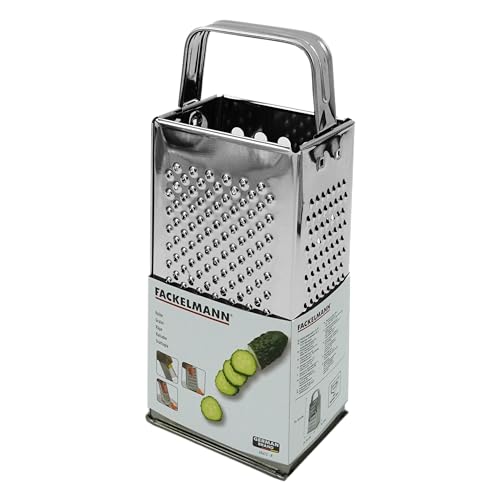Fackelmann 4 Sided Universal Grater, Box Grater, Stainless Steel, 23.5x10.5x8cm, Silver, Grater (Silver) - Image 4