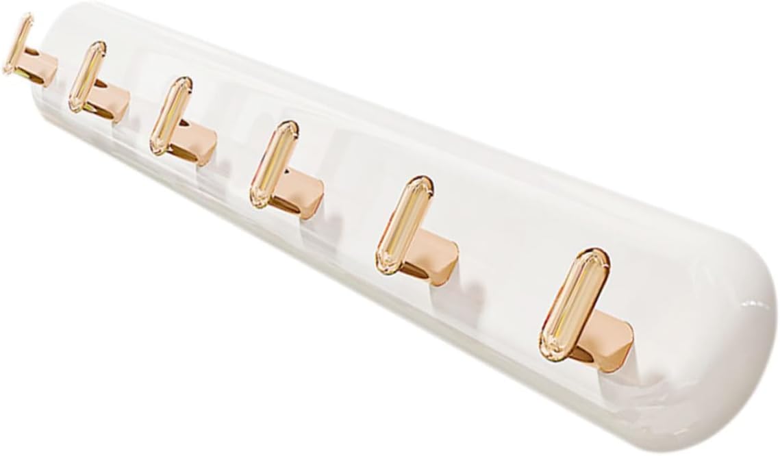 Unomor Bedroom Plastic Coat Hook Minimalist Wall Mount Key and Hat Storage No for Coats Hats Towels and More Finish