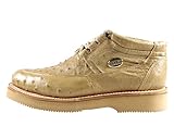 Men's Exotic Leather Shoes Authentic Full Ostrich Skin Zapato Casual Avestruz (Paja, US Footwear Size System, Adult, Men, Numeric, Medium, 10)