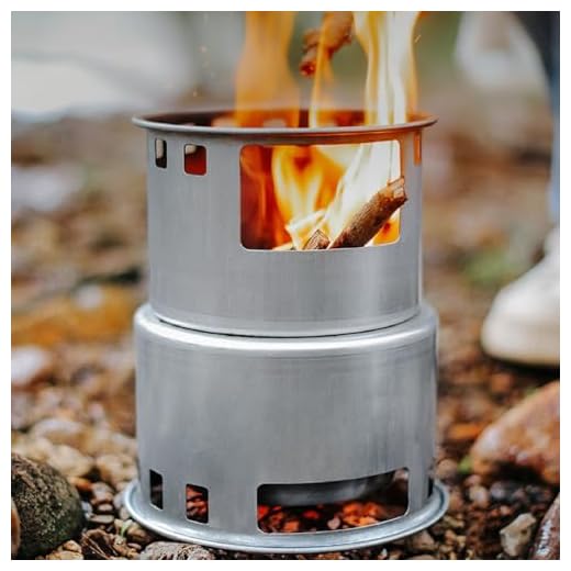 Brasero Cocina de Leña, Estufa de Leña Barata Fabricado en Hierro Galvanizado, Desmontable, Sin Humo, Apto para Hervir Agua y Cocinar