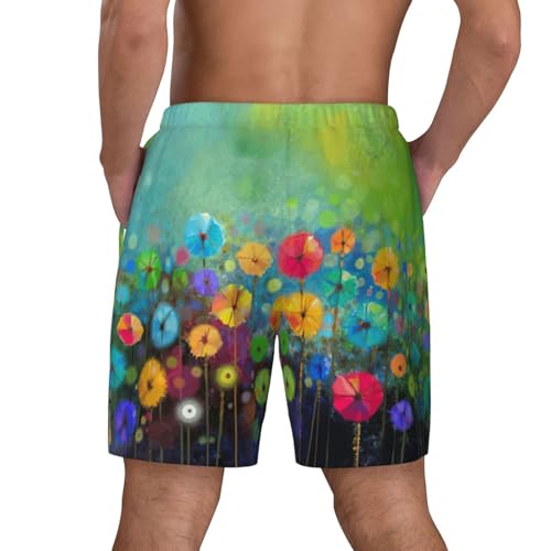 Maillot de bain homme compression à séchage rapide et imprimé fleuri