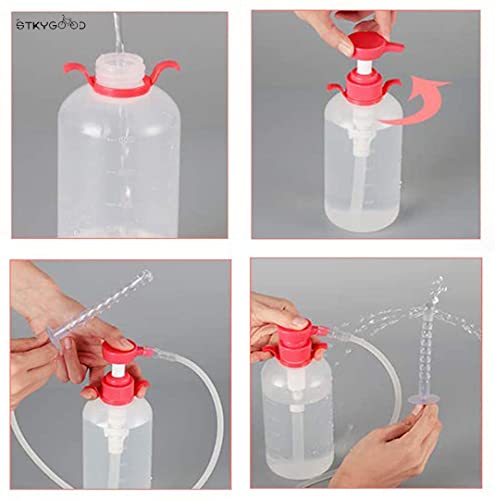 Vaginal Douche Cleaner - Anal Douche Vagina Cleaning Kit, 3 Nozzle Tips - Reusable Manual Pressure Enemas For Douche, Coffee & Water Colon Cleansing (600 Ml) #TOP6