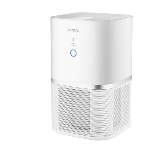 YISSVIC Purificador de Aire con Filtro HEPA y Filtro Carbón Activado, Equipado con Dos Modos y Función de Lones Negativos...