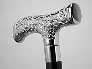 Antique Brass Walking stick Deluxe Walking cane Beautiful brass Silver handle walking stick for Men and Women gift