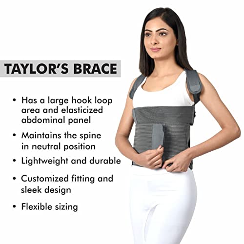Image of DEBIK | Taylor'S Brace Posture Corrector Magnetic Long Back Brace Dorso Lumbar Spinal Support Belt, Lower and Upper Back Pain for men & women (UNIVERSAL)
