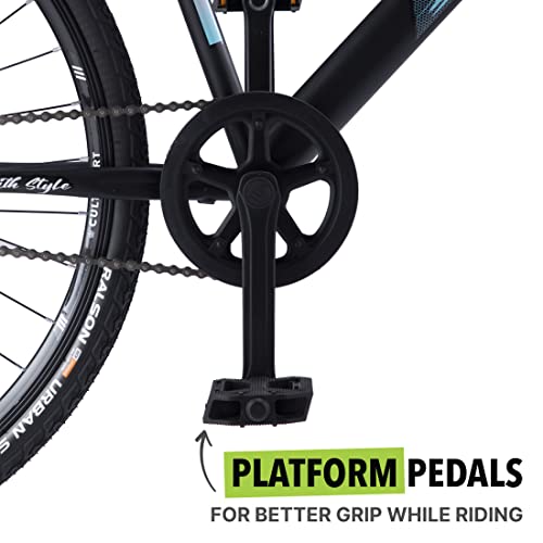 Image of by Cult Sonic 700 C Black Single Speed City Bike, Cycle /Bicycle with Free Cycling Event & Ride Tracking App (19 Inch Frame, Ideal for 15+ Years)