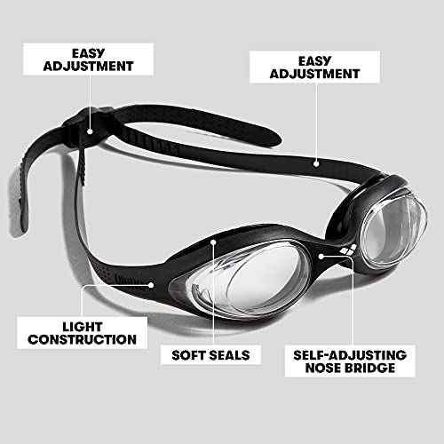 Arena Oculos Spider Lente Transparente, Azul/ Branco