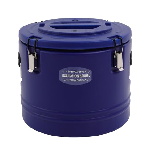 30L Portable Commercial Food Warmer, Insulated Bucket, Insulated Soup Container, Insulated Soup Carrier, Commercial Soup Containers with Lids for Restaurants, Parties (Blue)