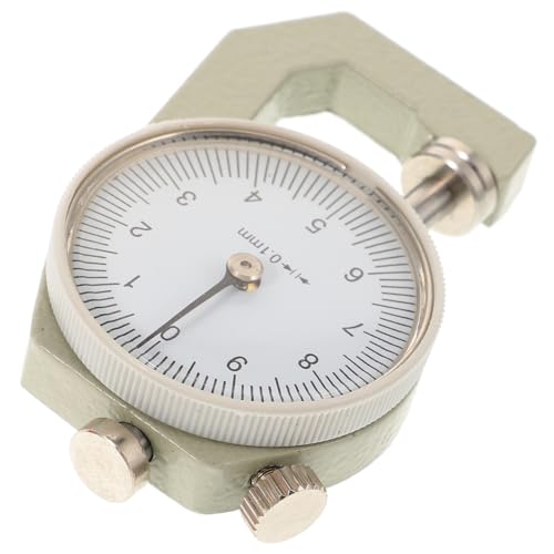 Calibrador de grosor de cuero de cabeza plana de precisión 0-10 mm para medición de cuero curtido vegetal DIY herramienta de medición industrial de grosor función diámetro de cuentas miniatura 1